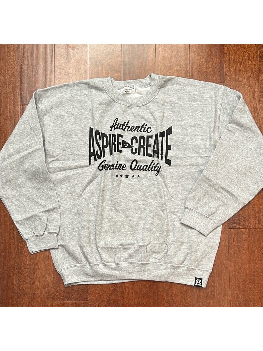 Aspire & Create Gray Crewneck Sweatshirt, Size XL, NWOT